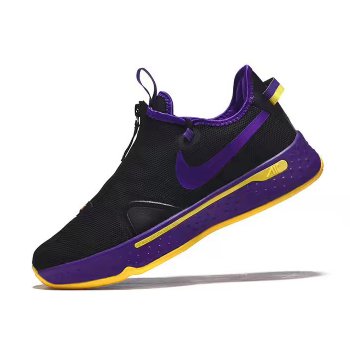 Nike PG 4 Black Purple-Yellow 2020 Shoes